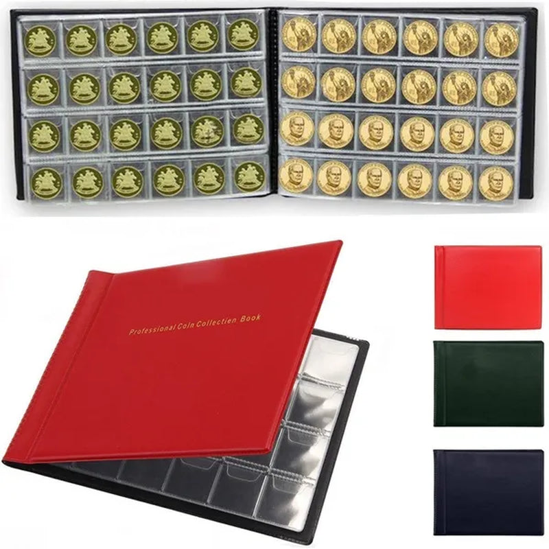120/240 Pockets Coins Holders Medallions Badges Collecting Collection Storage Money Penny Album Book
