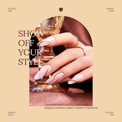 Beetles Brown Gel Nail Polish Set Nude Gel Polish Nail Set 6 Colors Sandstorm Collection Peach Brown Natural Manicure Kit Soak off Uv Led Lamp Needed for Women Gift Diy Home