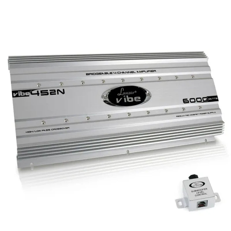 Lanzar VIBE452N Car Audio Vibe 6000 Watt 4 Channel Mosfet Amplifier Tri-Mode