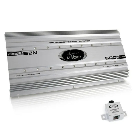 Lanzar VIBE452N Car Audio Vibe 6000 Watt 4 Channel Mosfet Amplifier Tri-Mode
