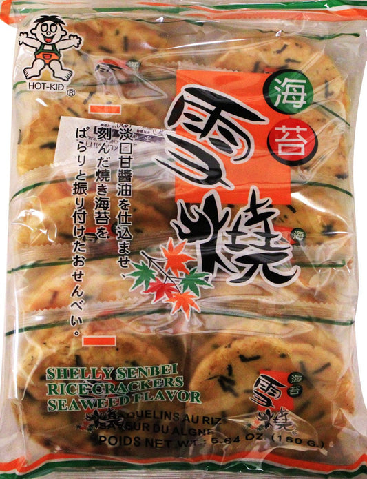 米餅 Japanese Style Shelly Senbei Rice Cracker -Seaweed 5.64 Oz (Pack of 4)