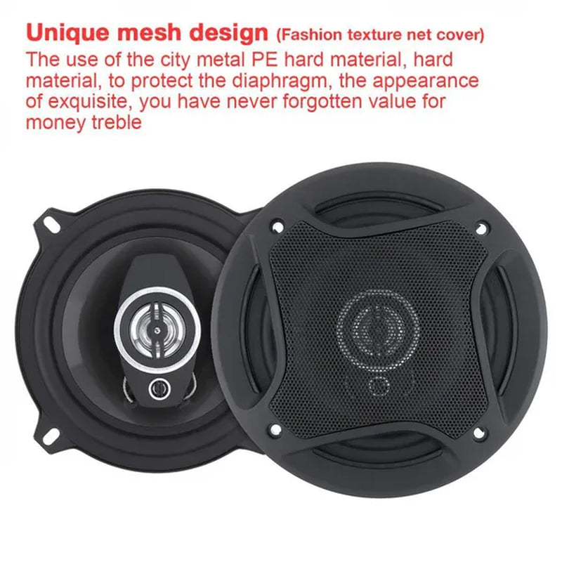 2Pcs 5 Inch 350W Car Coaxial Auto Audio Music Stereo Full Range Frequency Hifi Speakers Non-Destructive Installation