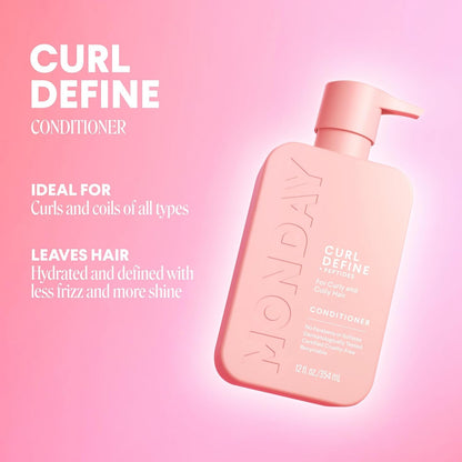 Curl Define Conditioner 12Oz, Nourishing Curls, Coconut Oil, Shea Butter, Enhancing Shine and Strengthening Hair