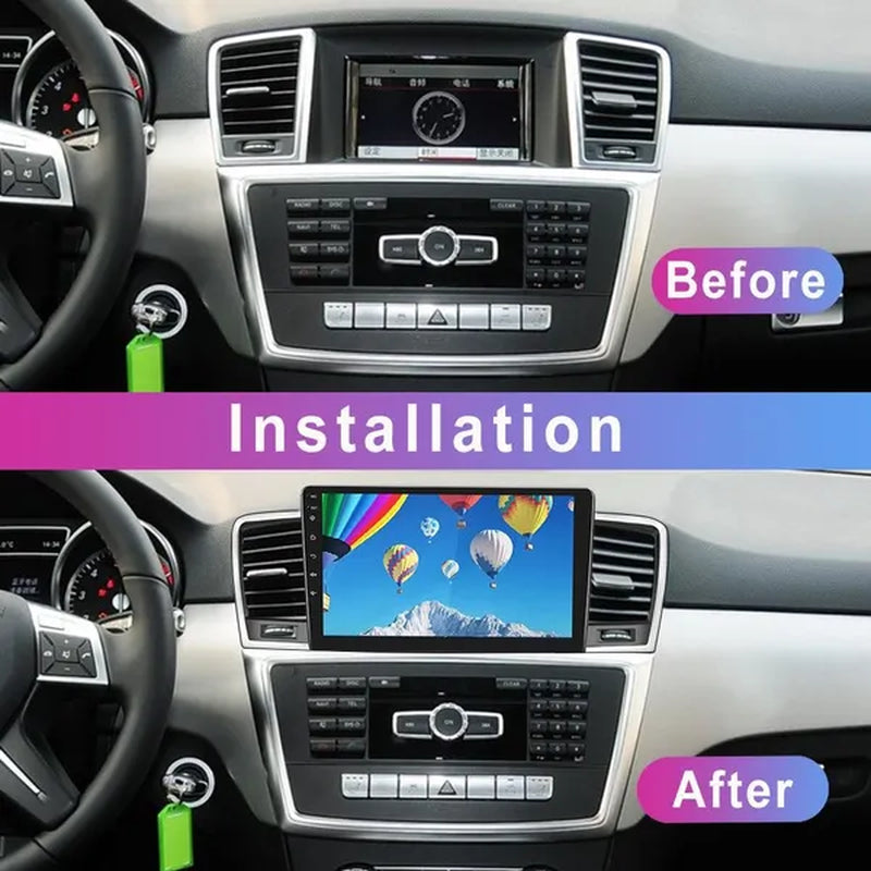 PODOFO New【2+32G】【For Mercedes-Benz ML 2012-2015】2Din Android 11 Car Stereo Radio 9'' HD Touch Screen Car MP5 Player Autoradio GPS Support Hifi WIFI Bluetooth Mirror Link FM/RDS Radio with AHD Camera& DVR