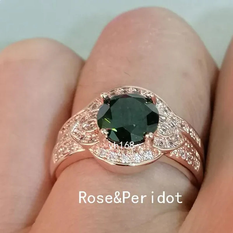 Women's Fashion  White Topaz Bridal Wedding Rings 18K Yellow Gold Filled&925 Silver Filled&14K Rose Gold Filled   Female Engagement Jewelry