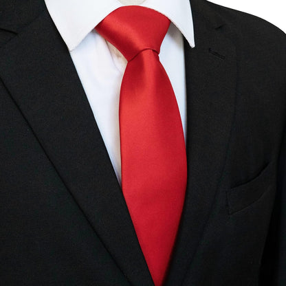 Solid Color Tie Mens Necktie for Business and Wedding