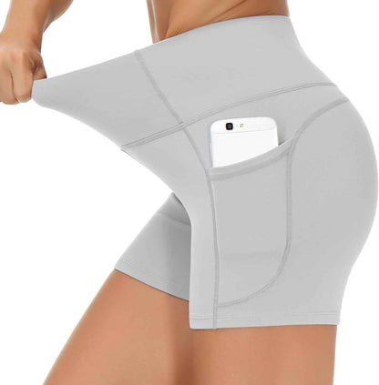 Women'S High Waist Workout Shorts Breathable Dolphin Split Elastic Lounge Yoga Shorts