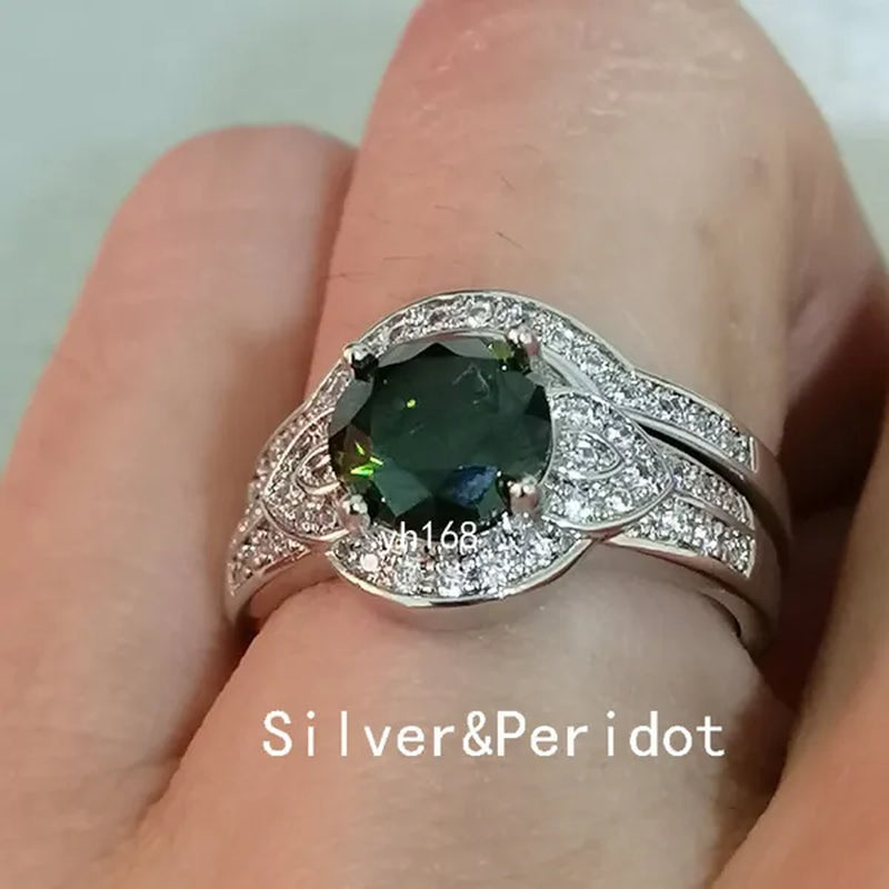 Women's Fashion 18K Gold Plated&925 Silver Plated&14K Rose Gold Plated Bridal  Jewelry White Sapphire Wedding Engagement Ring