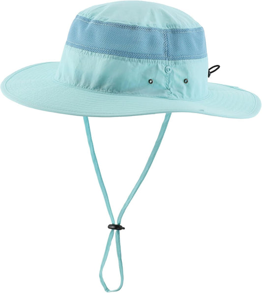 Wide Brim Sun Hat for Men Breathable Cowboy Boonie Hat UPF 50+ Sun Protection Bucket Hat for Fishing Hiking