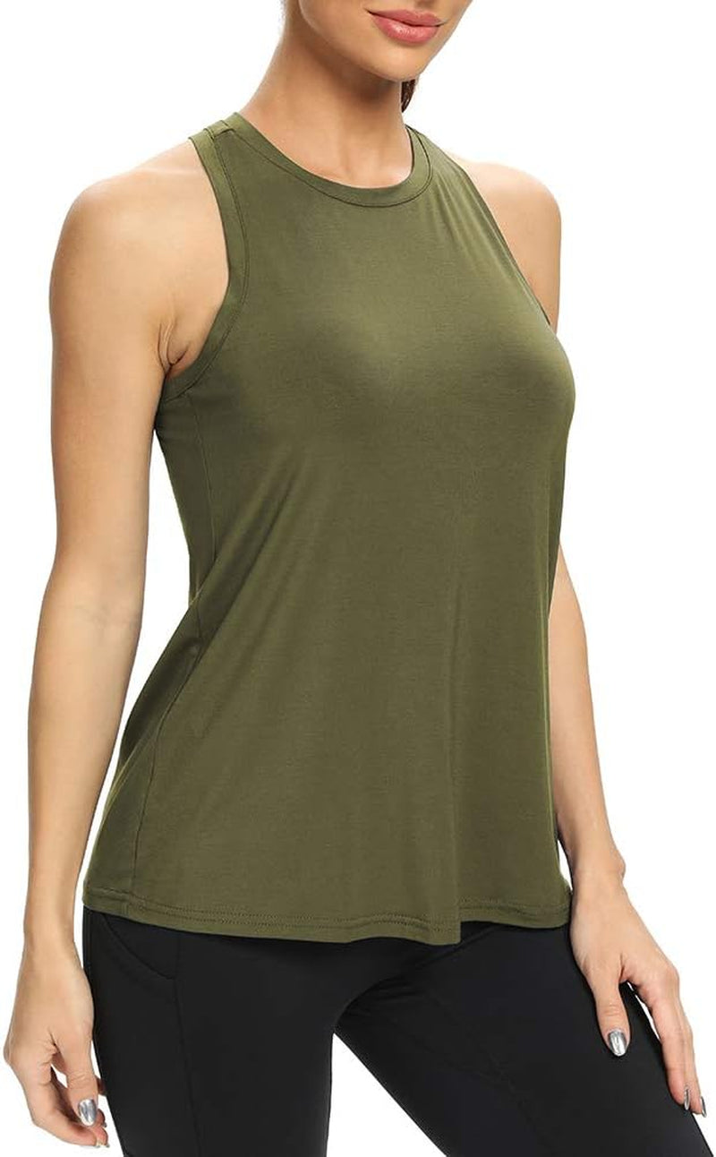 Workout Tank Tops for Women Loose Fit Racerback Yoga Running Dance Shirts