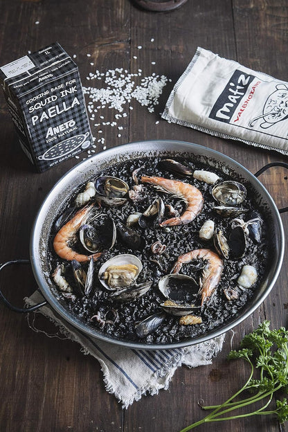 Valenciano Paella Rice from Spain (2.2 Lbs.) Traditional Spanish Medium-Grain | Risotto, Arrow Negro, Seafood Dishes | Natural Flavor | Soy and Gluten Free