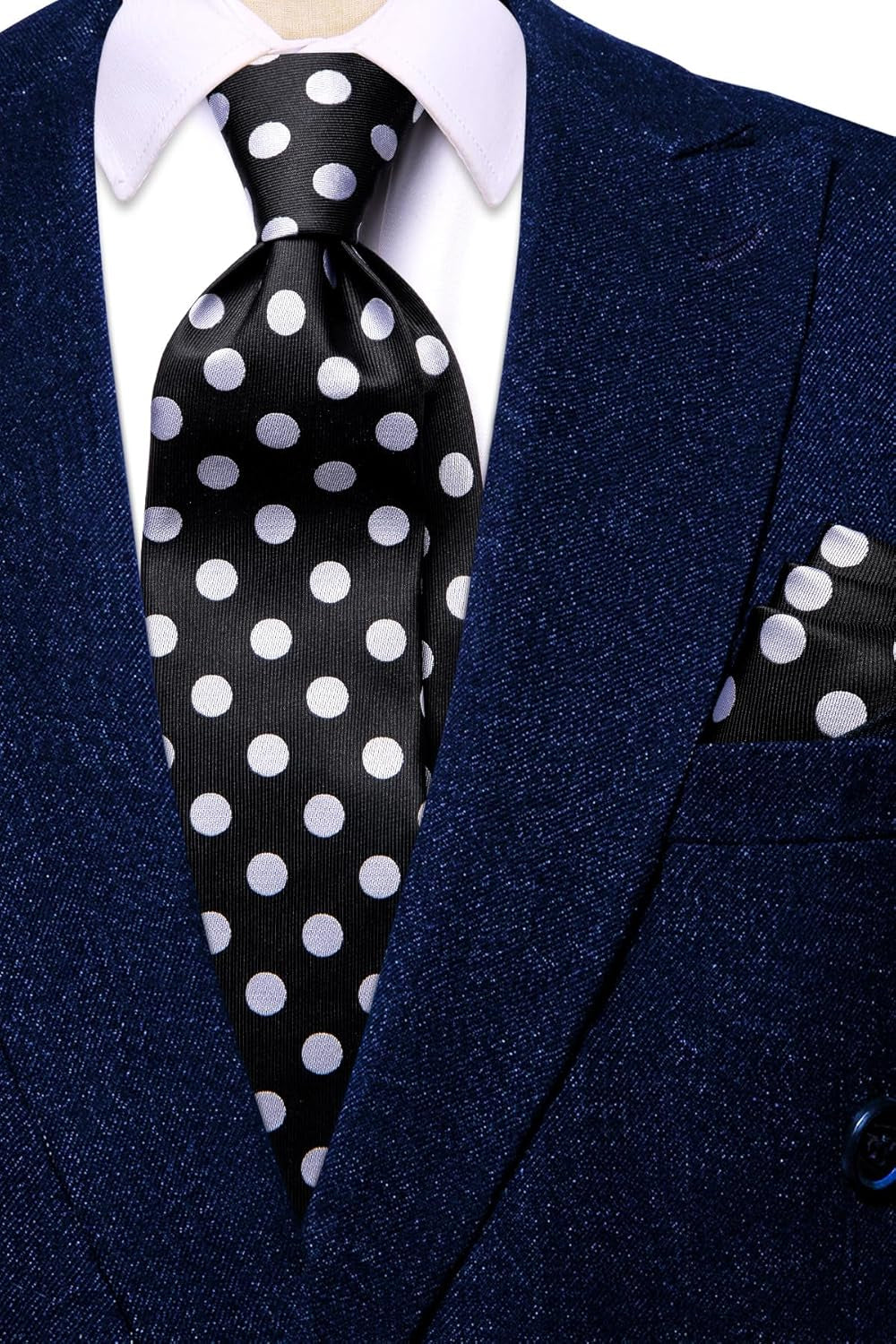 Silk Ties for Men Plaid Paisley Striped Necktie Pocket Square Cufflinks Set Formal Business