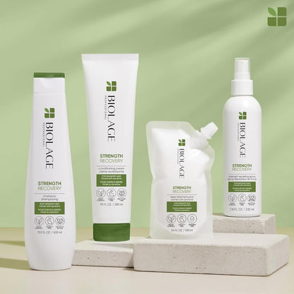 Biolage Strength Recovery Conditioner - Moisturizes & Strengthens Damaged Hair, Softness & Shine, Olive Squalane & Vegan Proteins, Paraben-Free, Vegan, Packaging May Vary