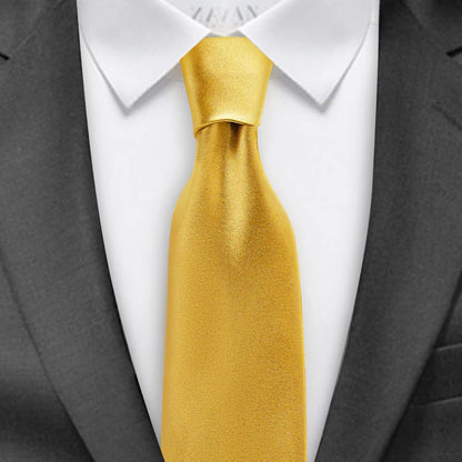 Solid Satin Tie Pure Color Necktie Mens Ties + Gift Box