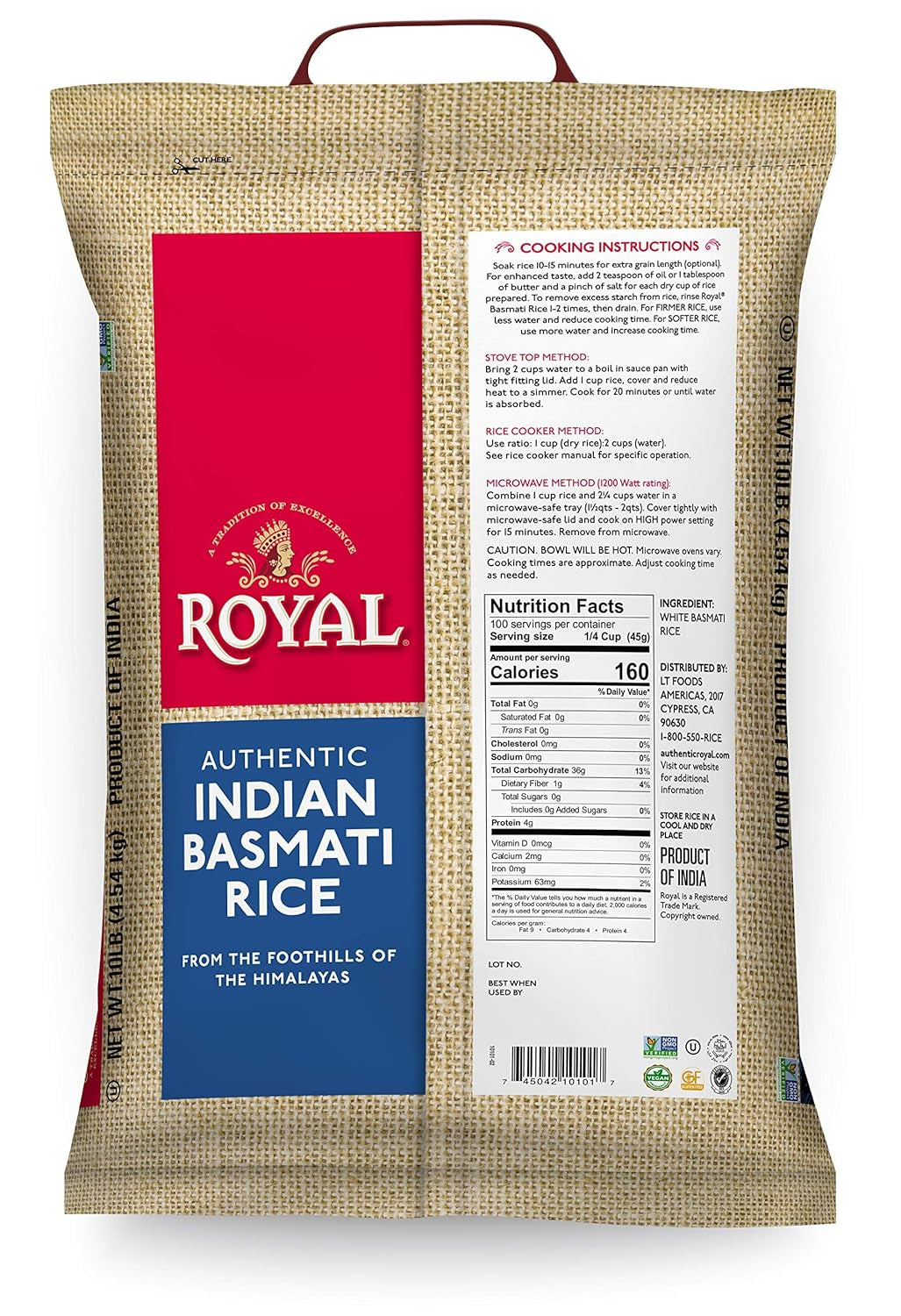 White Basmati Rice, 10Lb