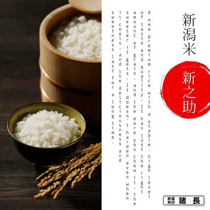 [Top Japan Ranking] SHINNOSUKE - Newborn Niigata Variety Rice, Larger Grains Ideal for Sushi & Onigiri - Elevate Your Culinary Experience with Superior Short-Grain Rice [100% Grown in Niigata] - 11 Pound Bag 【精米】新潟県産 新之助