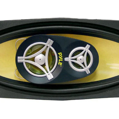 Pyle PLG41.3 4 X 10 Inch 3 Way 300 Watt Car Audio Stereo Coaxial Speakers, Pair