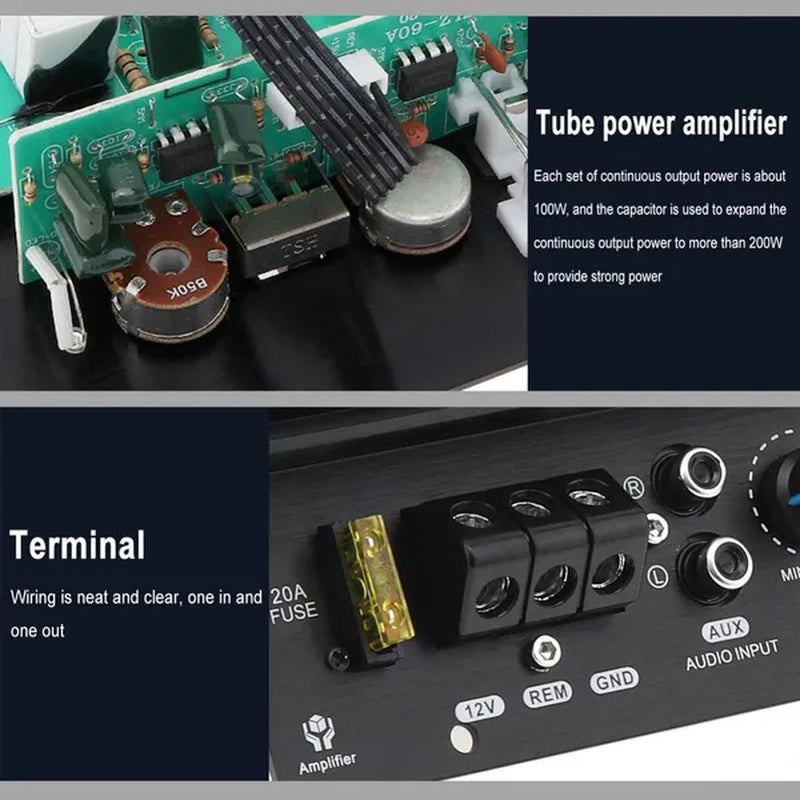 12V 600W Black Car Audio Amplifier Board Speaker Subwoofer Board Bass Module High Power Mono Channel Lossless Accessories