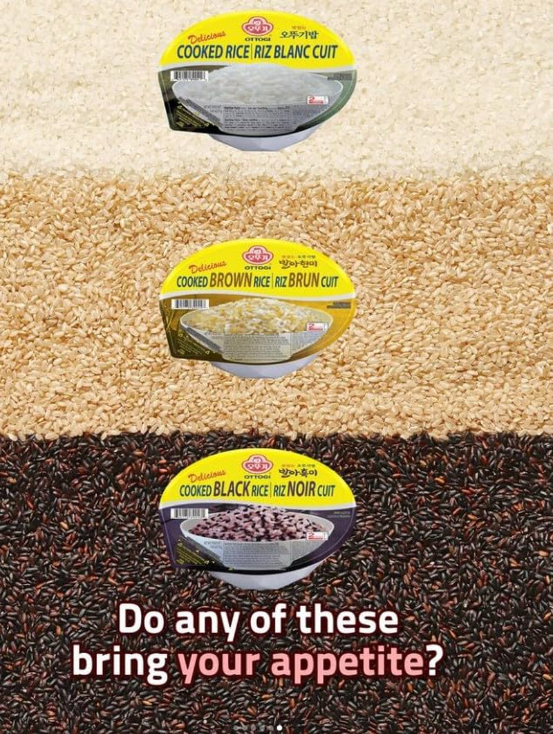 [] Delicious COOKED RICE, Gluten Free, Microwavable Instant Cooked Rice, Precooked Ready to Eat Container (7.40Oz., 12 Count)