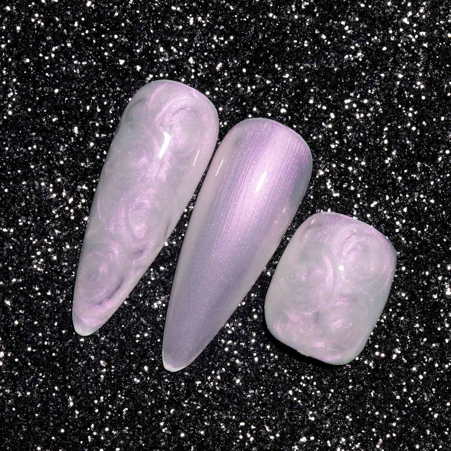 Pearl White Gel Nail Polish Mermaid Shimmer Glitter Drawing Gel Polish Shell Thread UV LED Nail Gel Polish for Home DIY Nail Salon