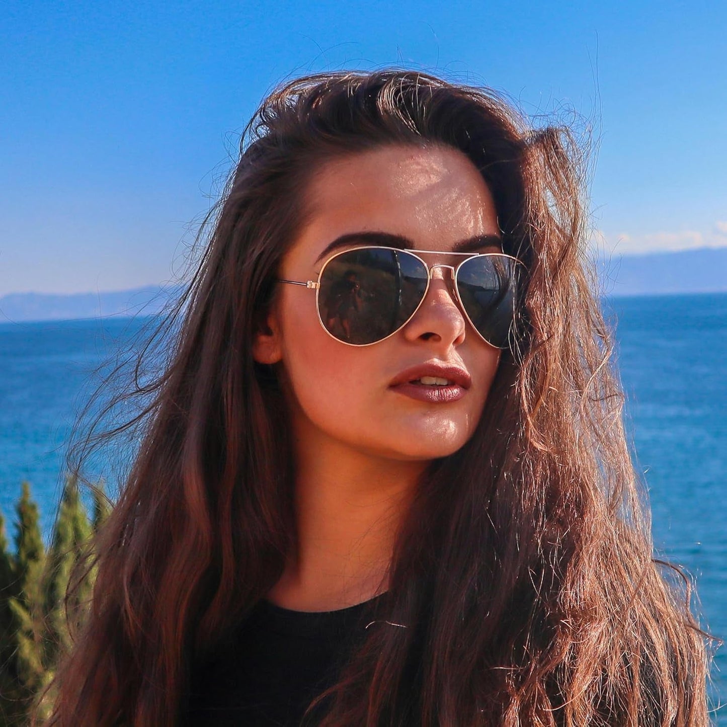 Aviator Sunglasses for Men Women Classic Polarized UV400 Protection