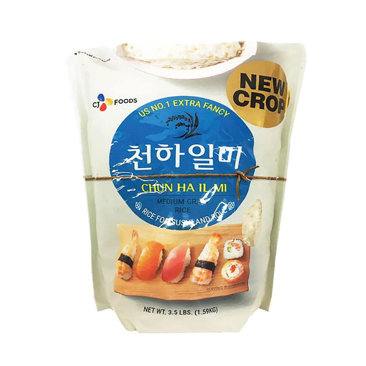 FOODS Chun Ha Il Mi Medium Grain White Rice / Rice for Sushi and Roll 3.5 LBS (1.59KG)