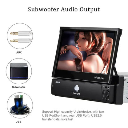 Amprime 1Din Android Car Radio Wifi Car Multimedia GPS Navigation Autoradio Bluetooth Stereo Radio FM AUX USB Auto Audio Player