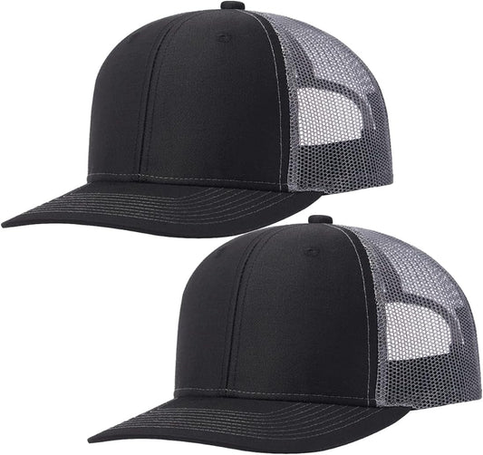 Trucker Hat - Mesh Snap Back - Unisex Adjustable Baseball Cap - Outdoor Hats for Men Women