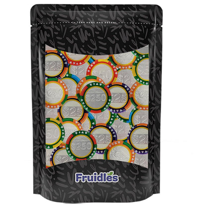 Casino Poker Chips, Belgian Milk Chocolate Coins, Kosher Certified Dairy, Non GMO (Pack of 25)