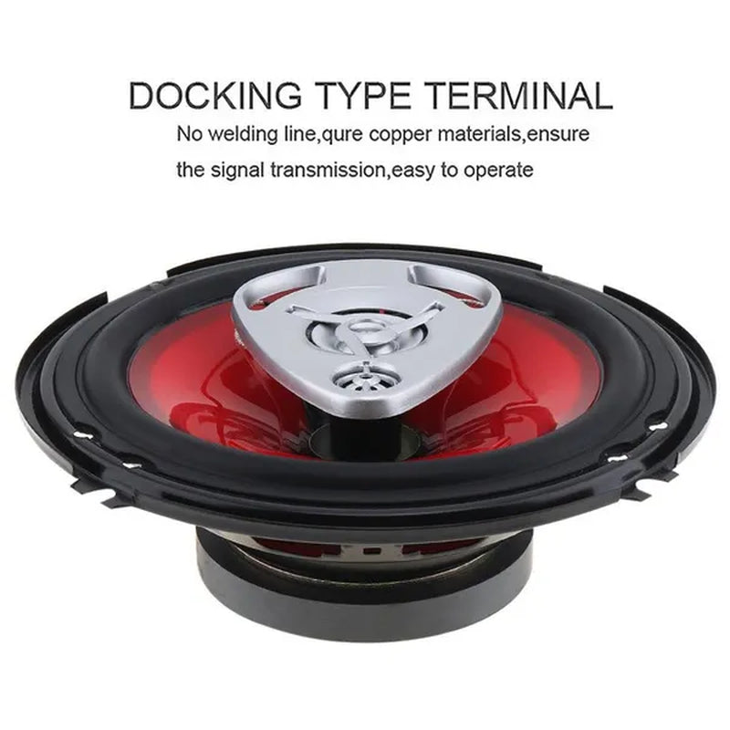 2Pcs 6.5 Inch 220W Car Hifi Coaxial Speaker Door Auto Audio Music Stereo Full Range Frequency Speakers for Cars