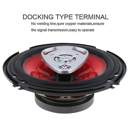 2Pcs 6.5 Inch 220W Car Hifi Coaxial Speaker Door Auto Audio Music Stereo Full Range Frequency Speakers for Cars