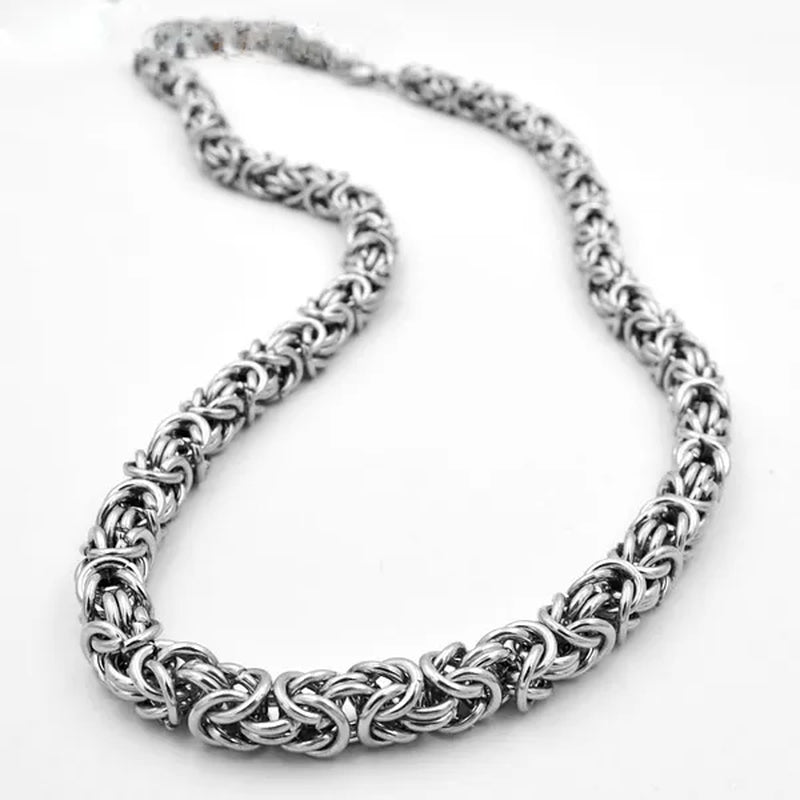 6/8Mm Wide Fashion 316L Stainless Steel Silver/Gold round Circle Byzantine Link Chain Men/Women Necklace or Bracelet 1PCS New