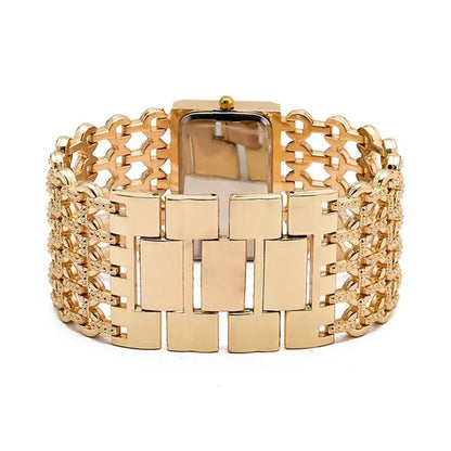 2016 Brand New Stainless Steel Chain Fashion Gold Watch Women Wristwatch Alloy Square Watch Student Bracelet Relogios Feminino