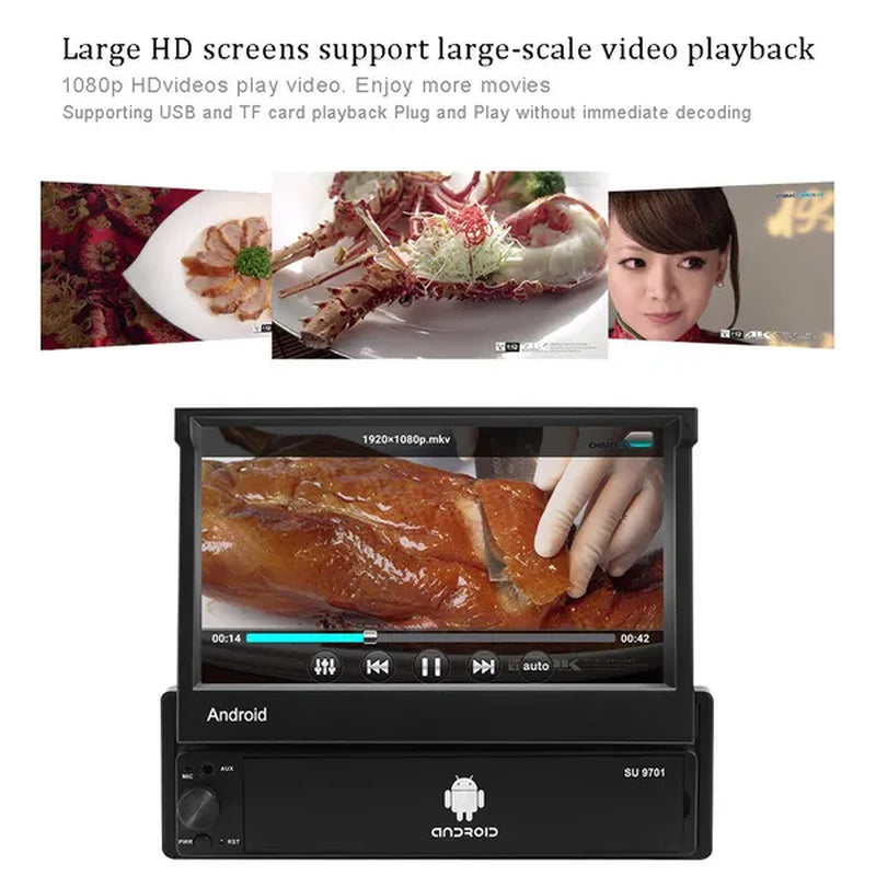 Amprime 1Din Android Car Radio Wifi Car Multimedia GPS Navigation Autoradio Bluetooth Stereo Radio FM AUX USB Auto Audio Player