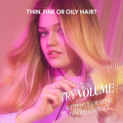 Volume Shampoo + Conditioner Set (2 Pack) 12Oz Each for Thin, Fine, and Oily Hair, Made from Coconut Oil, Ginger Extract, & Vitamin E, 100% Recyclable Bottles