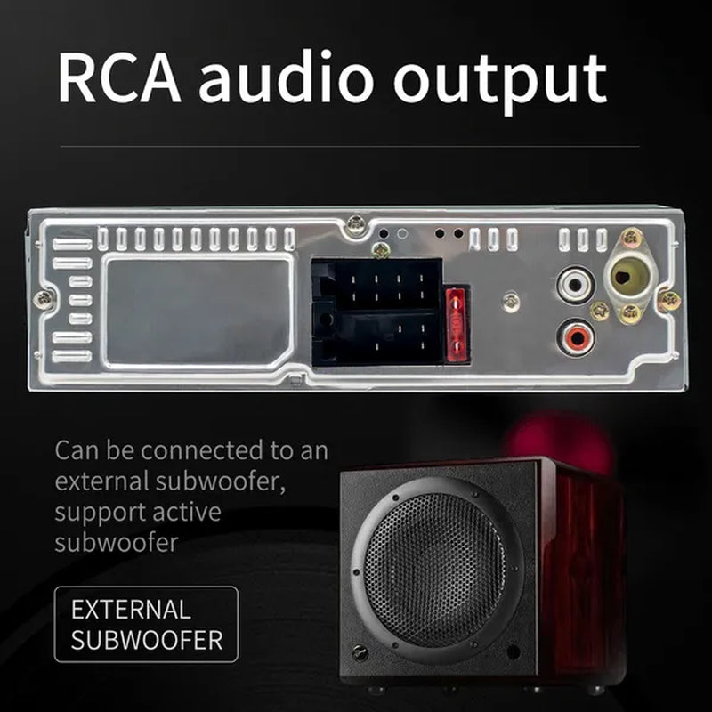 UNITOPSCI 12V 1DIN In-Dash Car Radio Stereo Autoradio Bluetooth Digital Audio Music Car Radio MP3 Player with Remote Control Bluetooth/Fm/Usb/Sd/Aux-In Colorful Lights