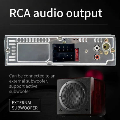 UNITOPSCI 12V 1DIN In-Dash Car Radio Stereo Autoradio Bluetooth Digital Audio Music Car Radio MP3 Player with Remote Control Bluetooth/Fm/Usb/Sd/Aux-In Colorful Lights