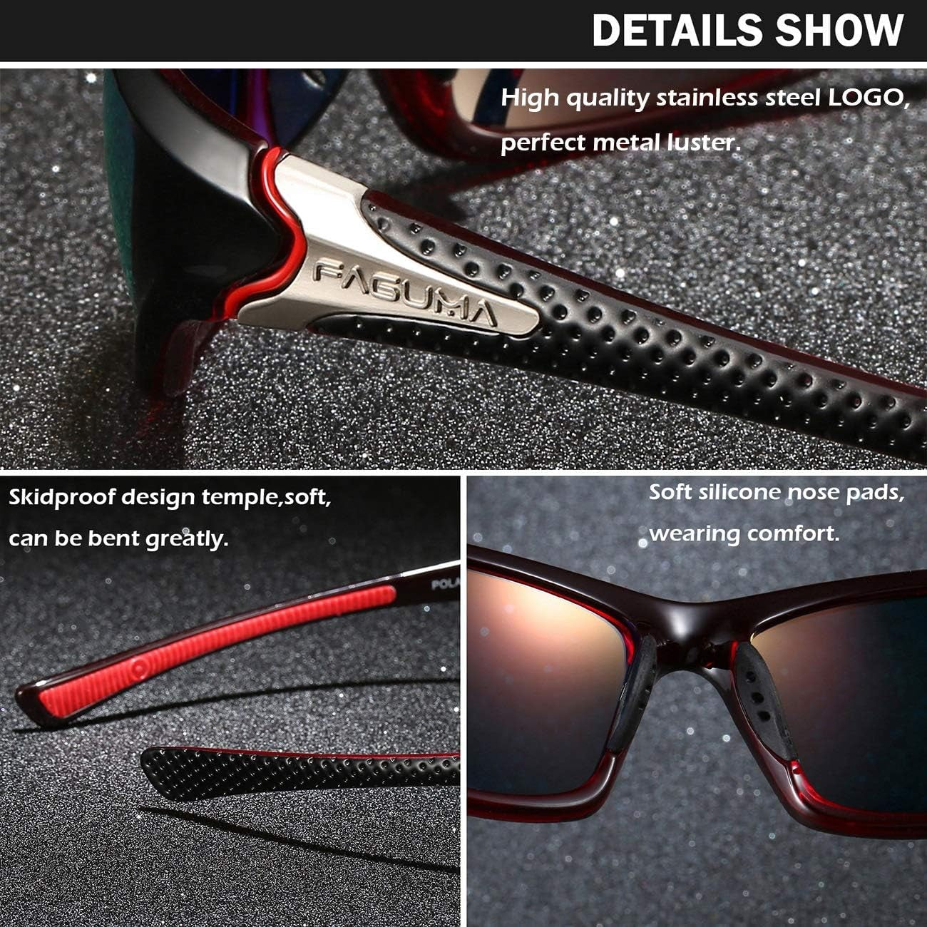 Sports Polarized Sunglasses for Men Cycling Driving Fishing UV400 Protection