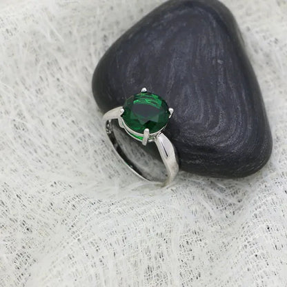 925 Sterling Silver Bridal Jewelry Sets Green Emerald Drop Earrings Ring Pendant Necklace Bracelet 4pcs Birthday Gift for Women