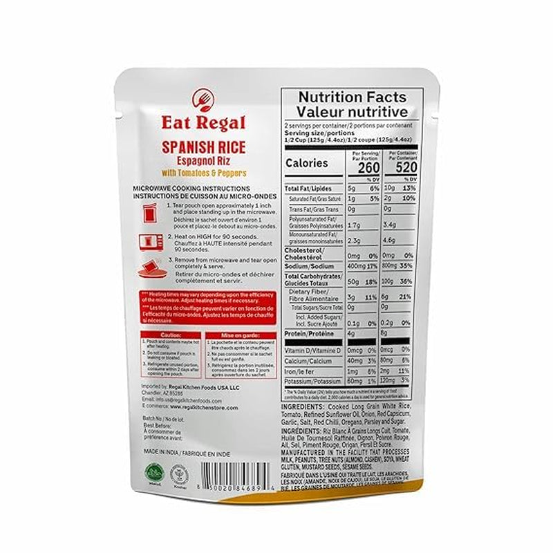 Rice 3 Flavor Heat & Eat Variety Pack of 6, 8.8Oz with Spanish, Thai Jasmine, Long Grain White Rice | Side Dish| Microwavable Food | Rice Microwavable | Heat and Eat