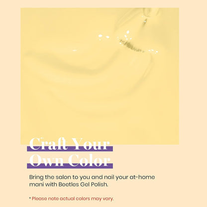 Beetles Pastel Gel Nail Polish 15Ml Yellow Nail Polish Lemon Chiffon Cream Soak off Uv Led Nail Lamp Nail Art Manicure Salon Diy Home Gel Colors Summer