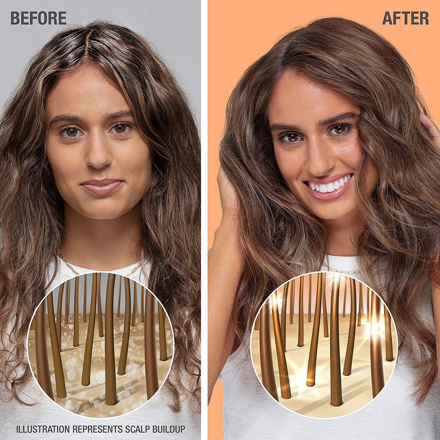 Exfoliating Healthy Scalp Clarify & Shine Shampoo for Oily Hair and Scalp, Anti-Residue Shampoo with Pink Grapefruit, Ph-Balanced, Paraben & Phthalate-Free, Color-Safe, 12Oz