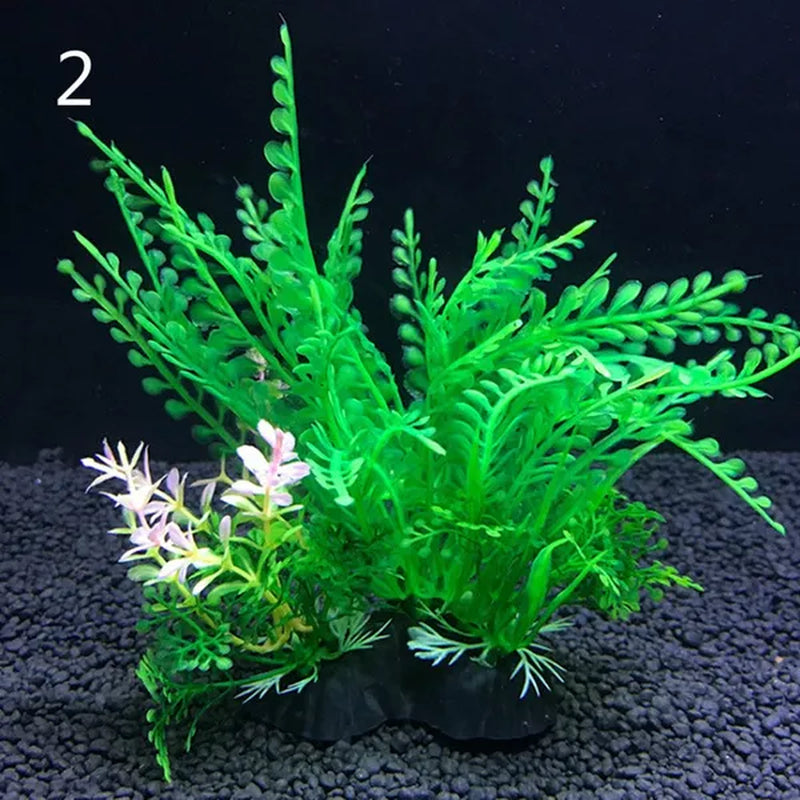 11 Kinds Artificial Aquarium Decor Plants Water Weeds Ornament Aquatic Plant Fish Tank Grass Decoration Accessories 14cm
