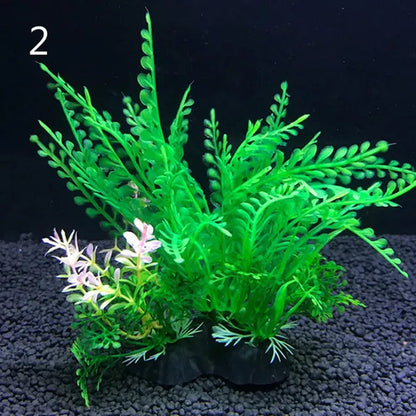 11 Kinds Artificial Aquarium Decor Plants Water Weeds Ornament Aquatic Plant Fish Tank Grass Decoration Accessories 14cm