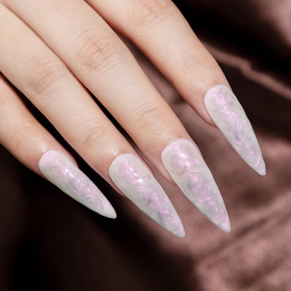 Pearl White Gel Nail Polish Mermaid Shimmer Glitter Drawing Gel Polish Shell Thread UV LED Nail Gel Polish for Home DIY Nail Salon