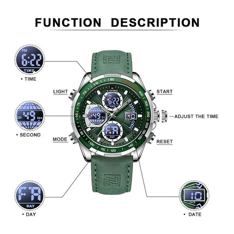 Fashion Military Watches for Men Luxury Original Sports Chronograph Watch Waterproof Quartz Clock Digital WristWatch
