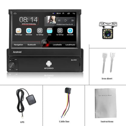 Amprime 1Din Android Car Radio Wifi Car Multimedia GPS Navigation Autoradio Bluetooth Stereo Radio FM AUX USB Auto Audio Player