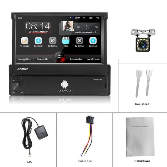 Amprime 1Din Android Car Radio Wifi Car Multimedia GPS Navigation Autoradio Bluetooth Stereo Radio FM AUX USB Auto Audio Player