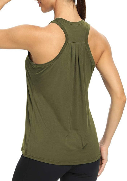 Workout Tank Tops for Women Loose Fit Racerback Yoga Running Dance Shirts