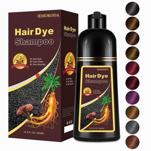 Hair Dye Shampoo 3 in 1, Dark Coffee Hair Dye 16.9 FL Oz, Dark Coffee Hair Shampoo, Semi-Permanent Hair Dye Shampoo, Lasts 30 Days Hair Color Shampoo (Dark Coffee)
